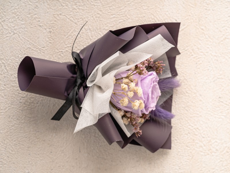 Eternal flower bouquet - Purple
