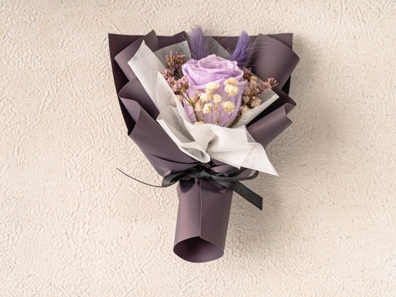Eternal flower bouquet - Purple